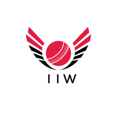IIW Cricket Company logo. IIW Tournament and Team logo design and business. IIW Branding Design best icon.
