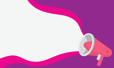 Marketing time concept, realistic megaphone, loudspeaker with lightning. Vector illustration