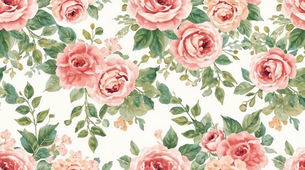 Watercolor Floral, elegant hand-painted flowers with delicate brush textures, soft pastel tones, and artistic botanical composition, perfect for wedding design and greeting cards