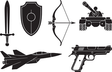Iconic weapons from history and modern warfare