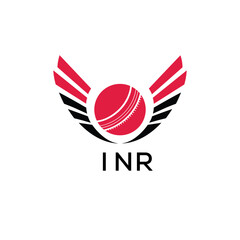 INR Cricket Company logo. INR Tournament and Team logo design and business. INR Branding Design best icon.
