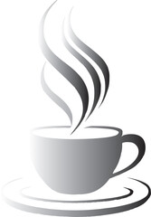 Hot Coffee Cup Icon with Steam Vector Illustration