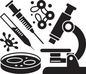 Microscope, syringe, and cells for vital research