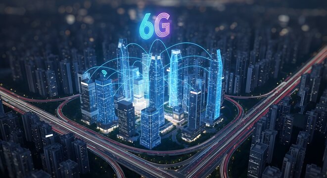 6G Network Revolutionizing Urban Landscapes A Glimpse into the Future of Connectivity - Powered by Adobe