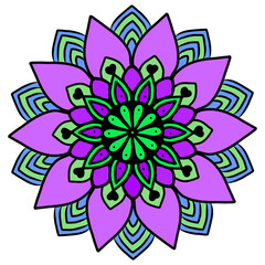vector illustration of lotus flower