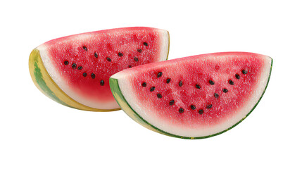 Two Watermelon Slices With Glitter