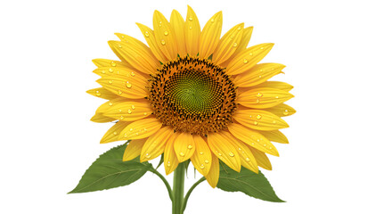 Obraz premium Radiant Sunflower Bloom Isolated on Black Backdrop Showcasing Floral Details