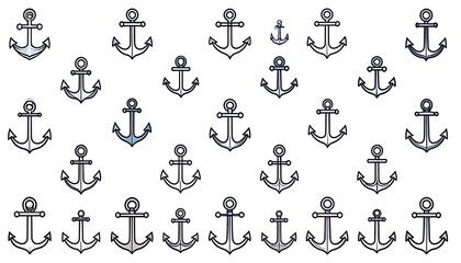 Seafaring Symbols Pattern Design