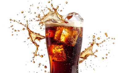 Refreshing soda splash art a cool drink delight