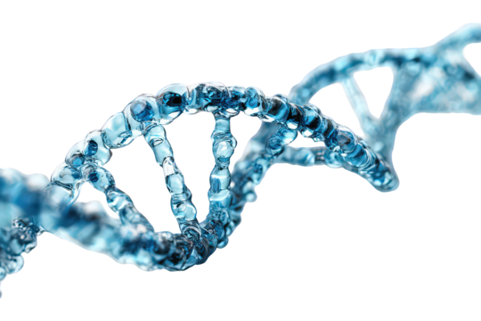 Abstract DNA Double Helix with Ice Crystal Effect