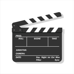 Obraz premium PrintThis is a digital illustration of a clapperboard, also known as a film slate.