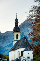 Fototapeta premium St Sebastian Church in Ramsau - Germany