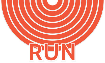 Run background. Vector layout template design for run, championship or any sports event. Poster design with abstract running track on stadium with lane.