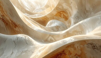 Wallpaper of abstract organic shapes in earthy neutral tones