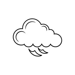 Fototapeta premium meteorology cloud icon isolated on white