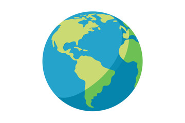 globe on white background