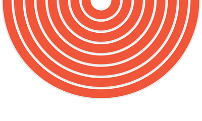 Athletics track background. Orange and white radial circle background pattern.