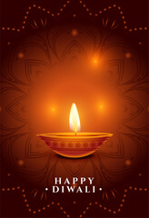 beautiful happy diwali wishes template for social media post
