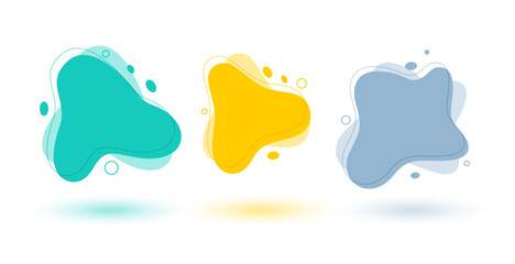 pack of three fluid jelly figure element design