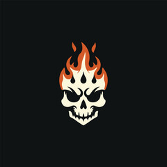 Flaming Vengeance Skull Logo