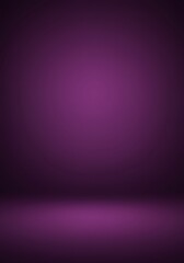 Fototapeta premium Purple gradient background with floor, studio backdrop.