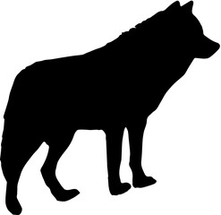 Design vektor silhouette of a a scary wolf