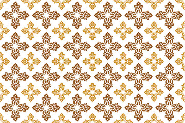 Damask seamless pattern, seamless vector pattern, geometric pattern, motif, background, decorative pattern, wallpaper, art ornament, fabric, vintage.
