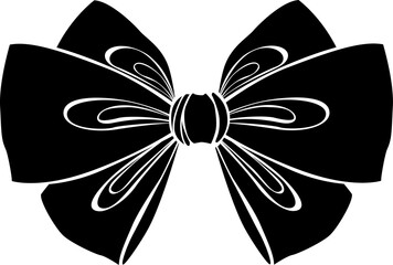 Silhouette and outline bow