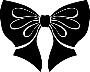 Silhouette and outline bow