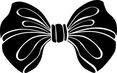 Silhouette and outline bow