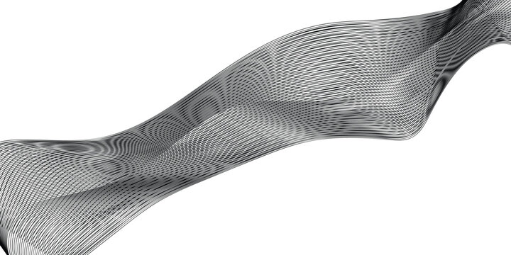 Abstract grey wave lines on transparent background.lines with blend effect. Abstract grey wave lines on transparent background. Technology, data science,