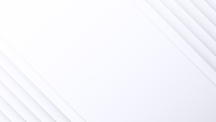 Abstract 3D white background with diagonal line frame and blank copy space. Elegant presentation backdrop.