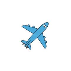 Fototapeta premium A detailed illustration of a blue airplane, showcasing its wings, fuselage, and tail, against a white background.