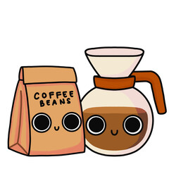 Chemex and coffee beans