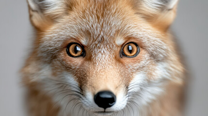 Obraz premium Close up of fox with glowing eyes, showcasing its beautiful fur and intense gaze