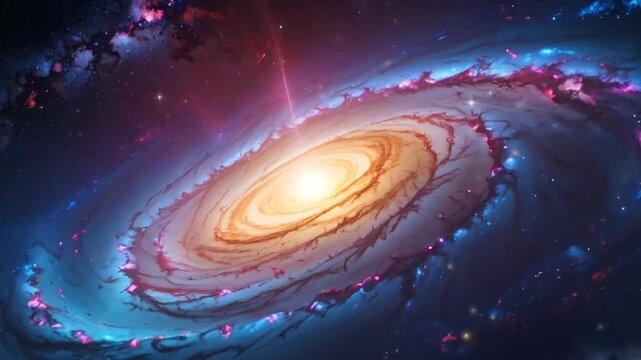 Majestic Galaxy Formation: Cosmic Swirls and Nebulae