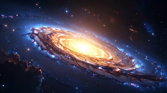 Majestic Galaxy: Swirling Cosmic Dust and Stars