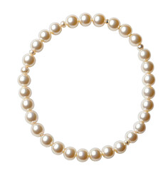 Obraz premium Cream-colored beaded bracelet in a circle