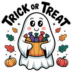Halloween trick or treat, cartoon, vector, illustration, halloween, fun, pumpkin, animal, funny, boy, food, art, holiday, child, monster, woman, love, autumn, character, icon