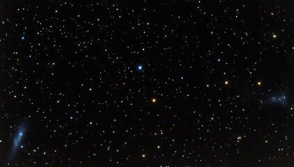 Obraz premium Night sky filled with stars and faint nebulae, showcasing celestial objects in deep space