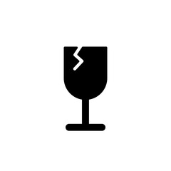 wine glass icon on white background