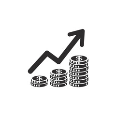 business graph with money