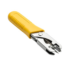 Obraz premium Yellow handled wire stripper tool isolated PNG with Transparent Background