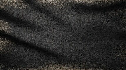 Fototapeta premium Close-up of smooth black fabric with subtle texture and gentle folds, perfect for fashion, clothing, or textile background design