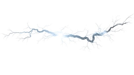 Abstract lightning bolt design with intricate branches, white background