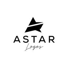 Elegant and modern A Star Logo design for business branding and corporate identity