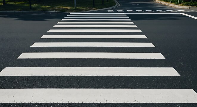 Crosswalk on the asphalt road