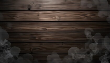 Abstract Dark Brown Wooden Background with Subtle Smoke Texture for Modern Rustic Designs
