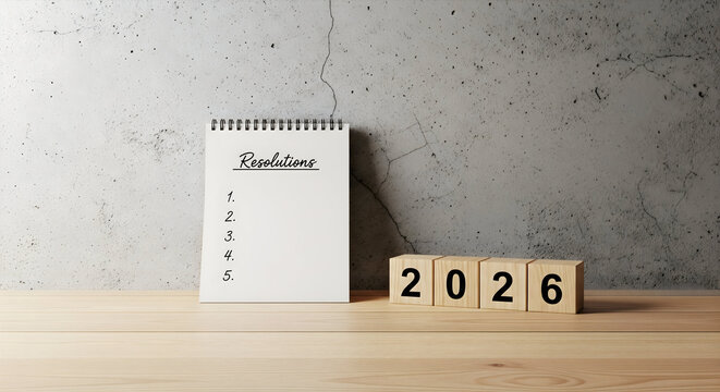 Plan your future with yearly resolutions and the year 2026 blocks