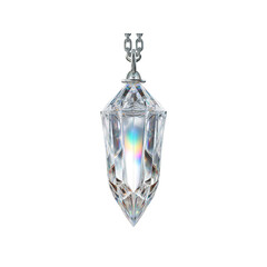 Sparkling Crystal Pendant Necklace with Rainbow Reflection